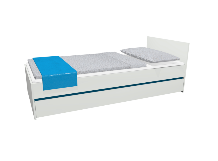 Detská posteľ so zásuvkou - CITY 200x90 cm - tmavo modrá