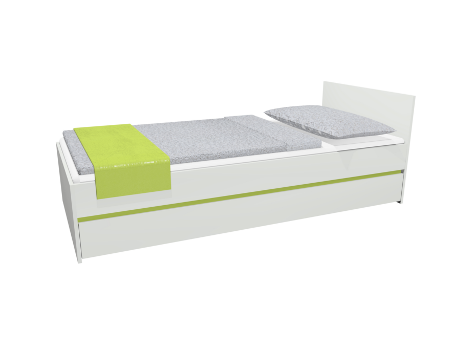 Detská posteľ so zásuvkou - CITY 200x90 cm - zelená