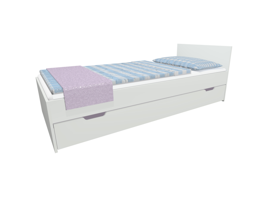 Detská posteľ so zásuvkou - MODERN 200x90 cm - fialová