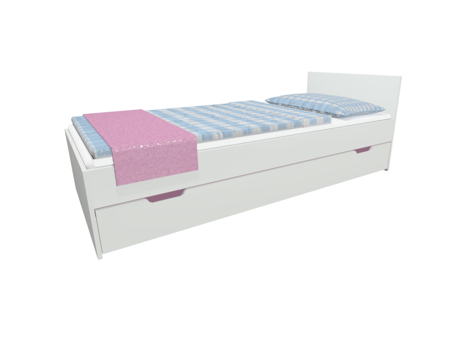Detská posteľ so zásuvkou - MODERN 200x90 cm - ružová