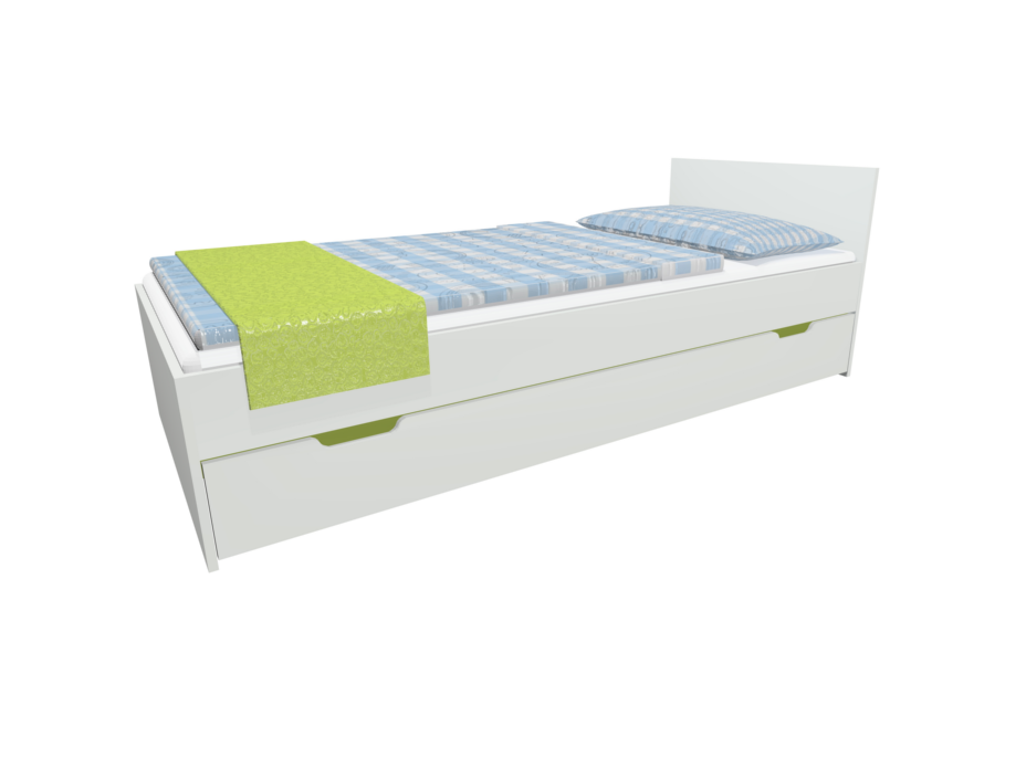 Detská posteľ so zásuvkou - MODERN 200x90 cm - zelená
