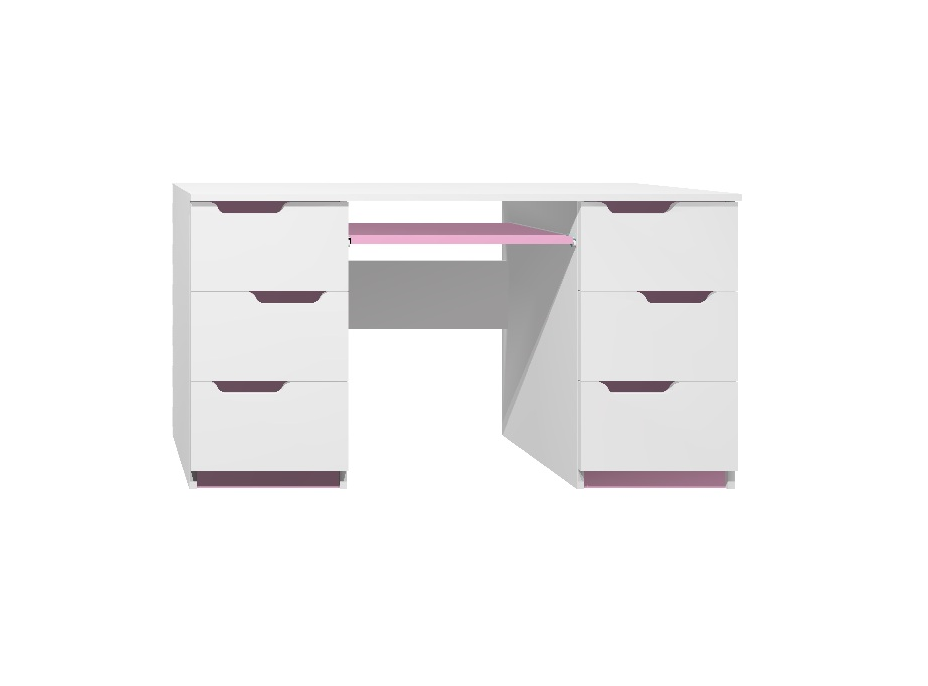 Písací stôl - MODERN TYP B - ružová