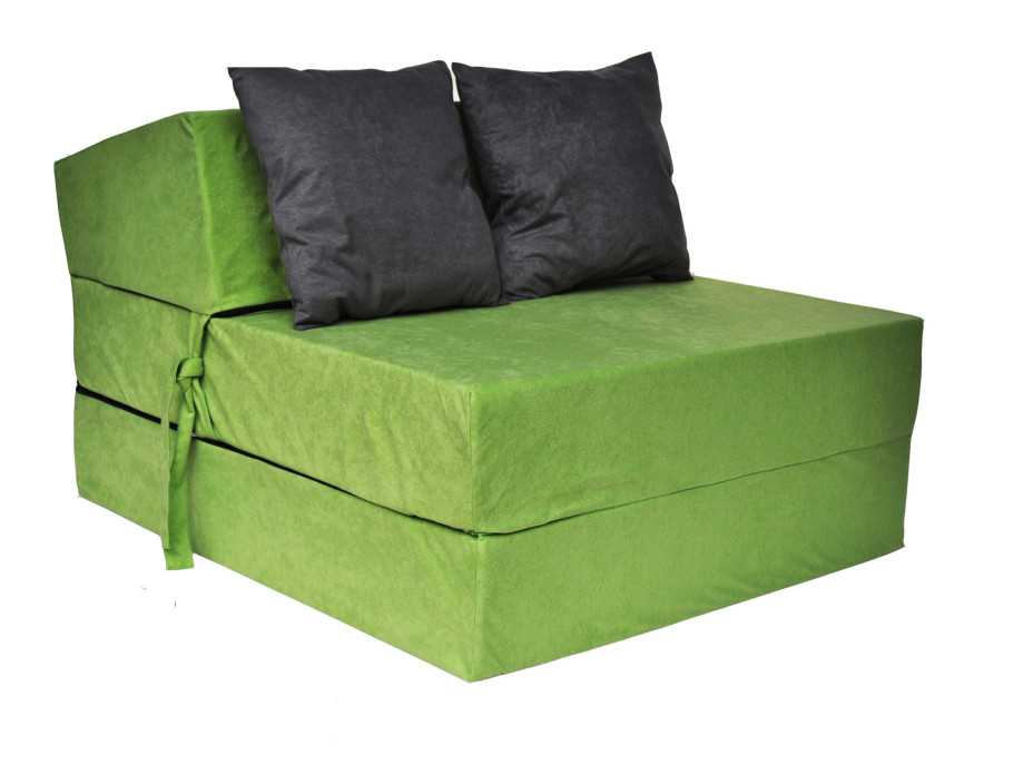 Rozkladacie molitanové kreslo (matrac) - zelené