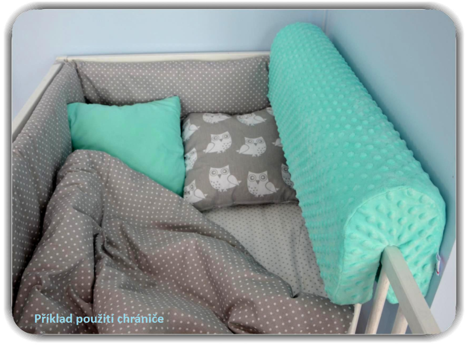 Chránič na detskú posteľ Mink 70 cm - broskyňový