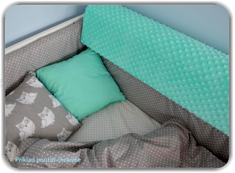 Chránič na detskú posteľ Mink 70 cm - zelený