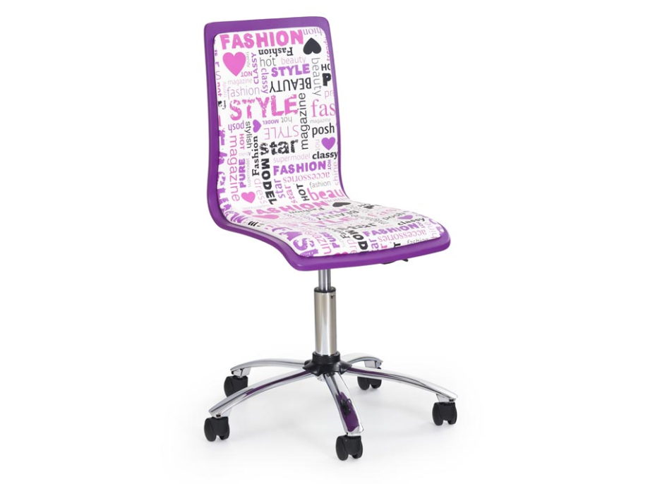 Detská otočná stolička FASHION fialová