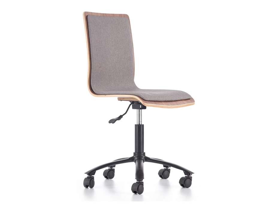 Detská otočná stolička JACK sivá / orech