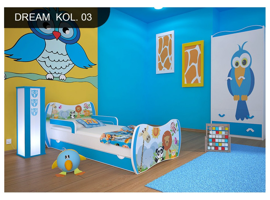 Detská posteľ so zásuvkou 180x90cm ZVIERATKÁ + matrace ZADARMO!