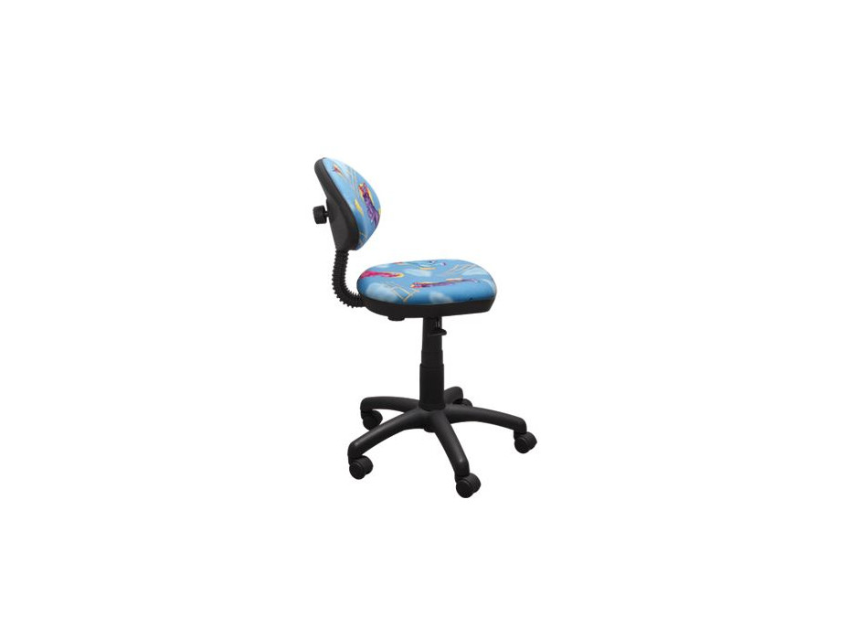 Detská otočná stolička Kieran - PONÍK modrá