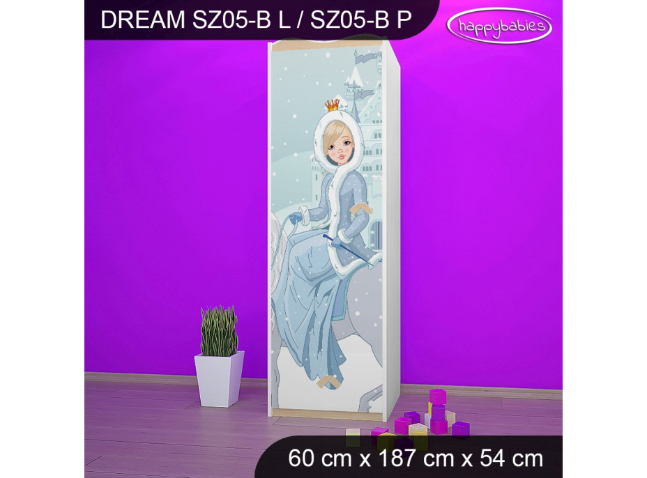Detská skriňa ĽADOVÁ PRINCEZNÁ - TYP 5B