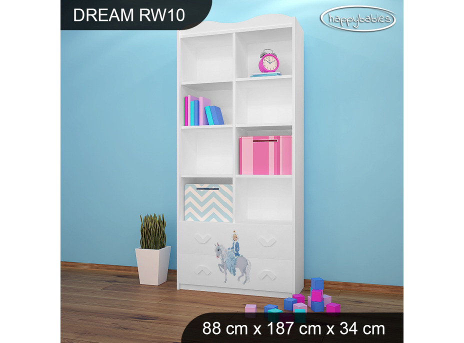 Detský úložný regál - ĽADOVÁ PRINCEZNA - TYP 10 - VYSOKÝ