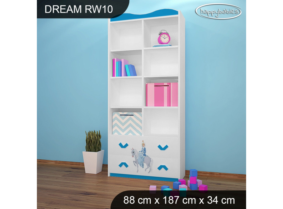 Detský úložný regál - ĽADOVÁ PRINCEZNA - TYP 10 - VYSOKÝ