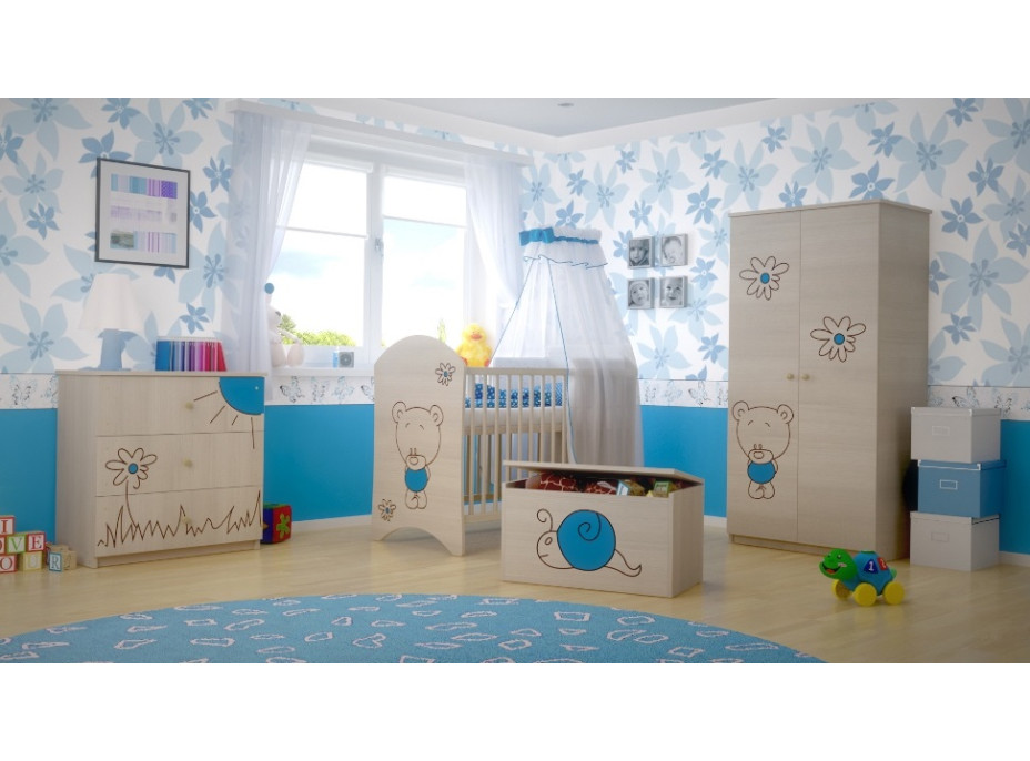 Detská izba s výrezom MÉĎA - modrá náhľad