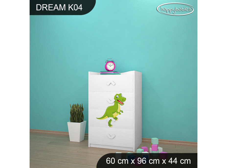Detská komoda DINOSAURI - TYP 4