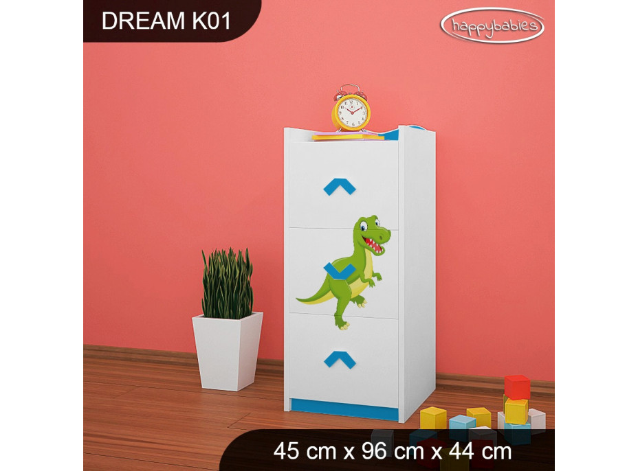 Detská komoda DINOSAURI - TYP 1