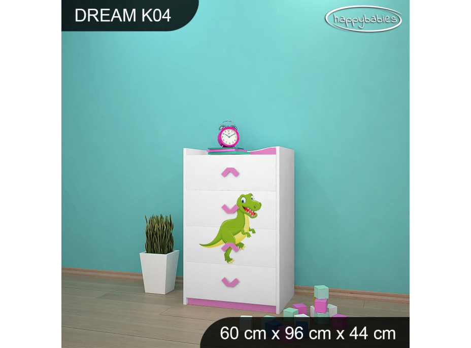 Detská komoda DINOSAURI - TYP 4