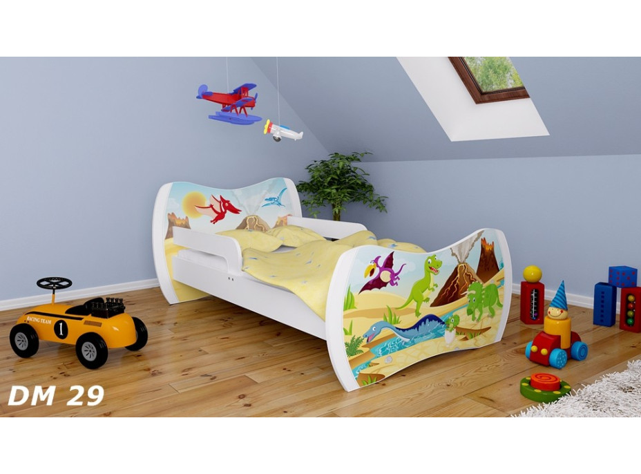 Detská posteľ bez šuplíku 160x80cm DINOSAURI + matrace ZADARMO!