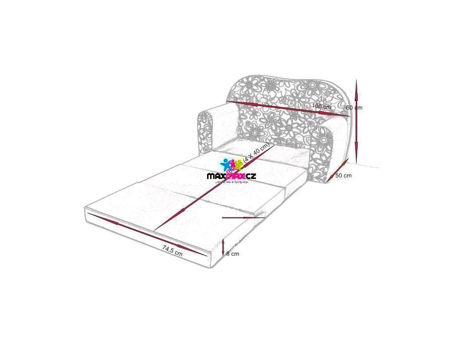 Detská pohovka SAFARI - zelená