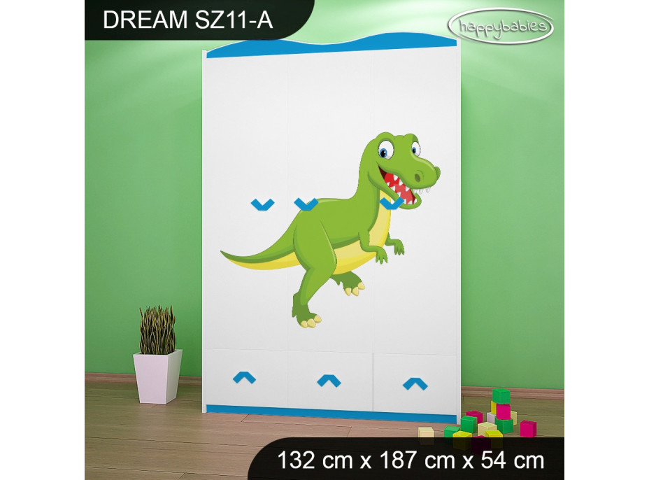 Detská skriňa DINOSAURI - TYP 11A