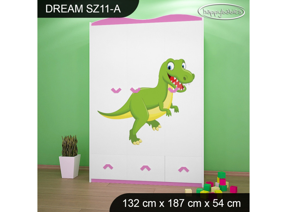 Detská skriňa DINOSAURI - TYP 11A