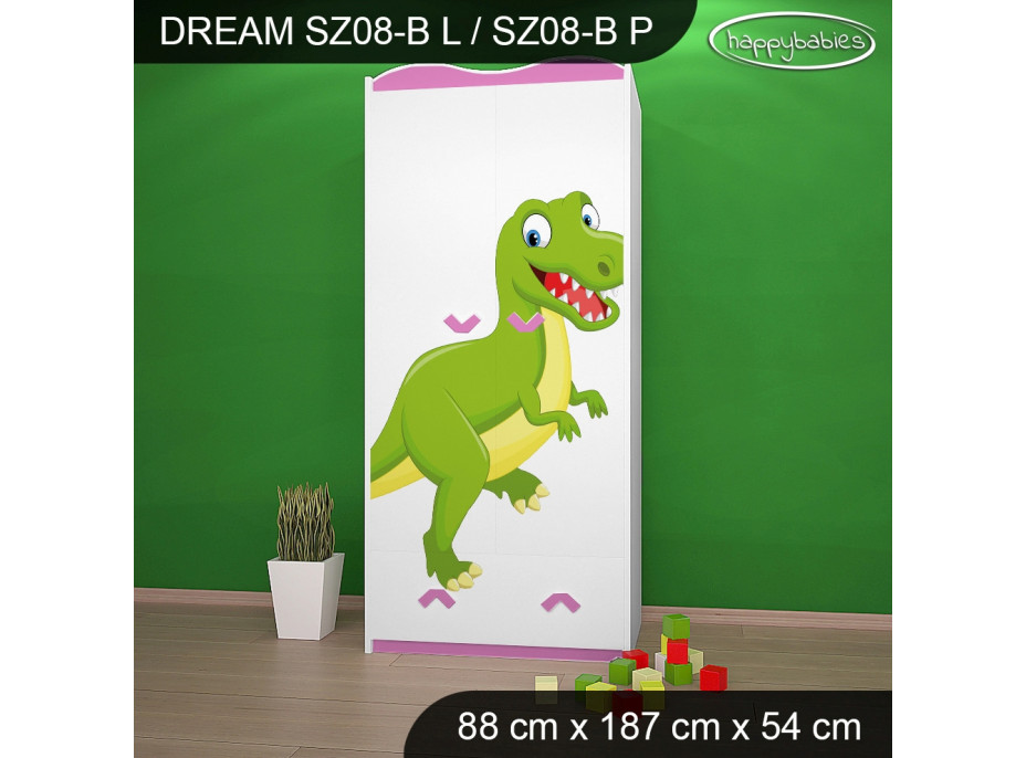 Detská skriňa DINOSAURI - TYP 8B