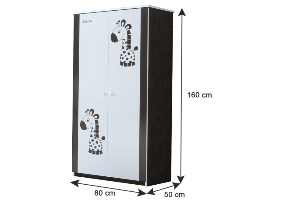 Detská šatníková skriňa BAMBI