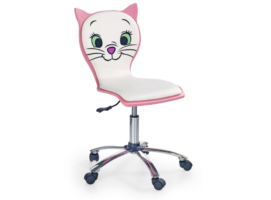 Detská otočná stolička KITTY 2 ružová