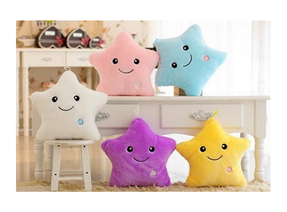 Svietiace vankúš HVIEZDA - žltý