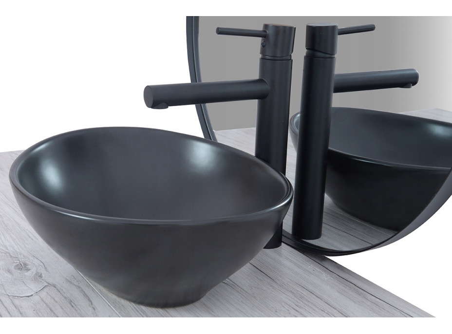 Keramické umývadlo MAXMAX Rea SOFIA black MAT