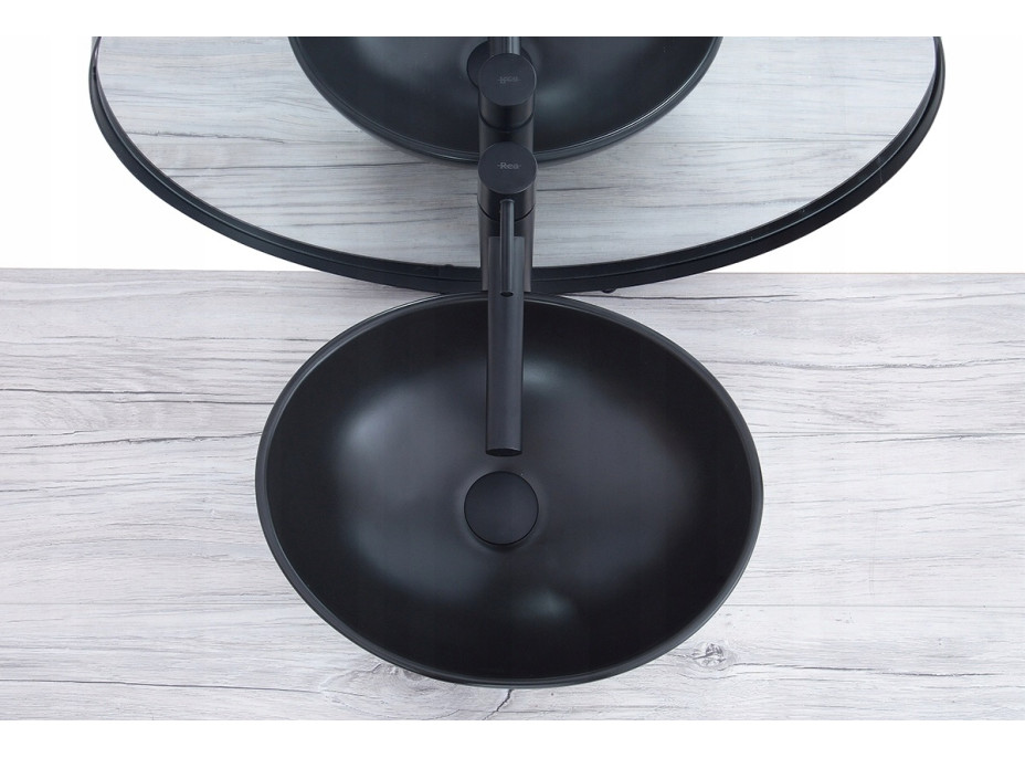 Keramické umývadlo MAXMAX Rea SOFIA black MAT