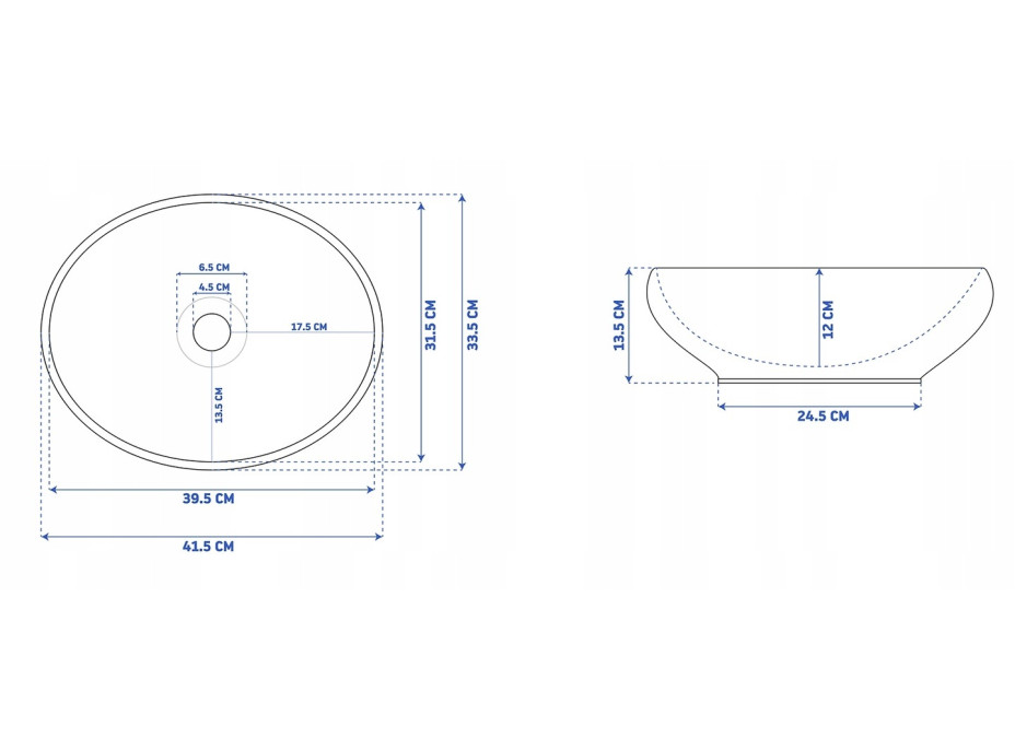 Keramické umývadlo MAXMAX Rea SOFIA black MAT