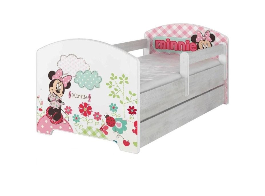 SKLADOM: Detská posteľ Disney - MYŠKA MINNIE 140x70 cm