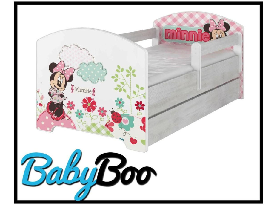 SKLADOM: Detská posteľ Disney - MYŠKA MINNIE 140x70 cm