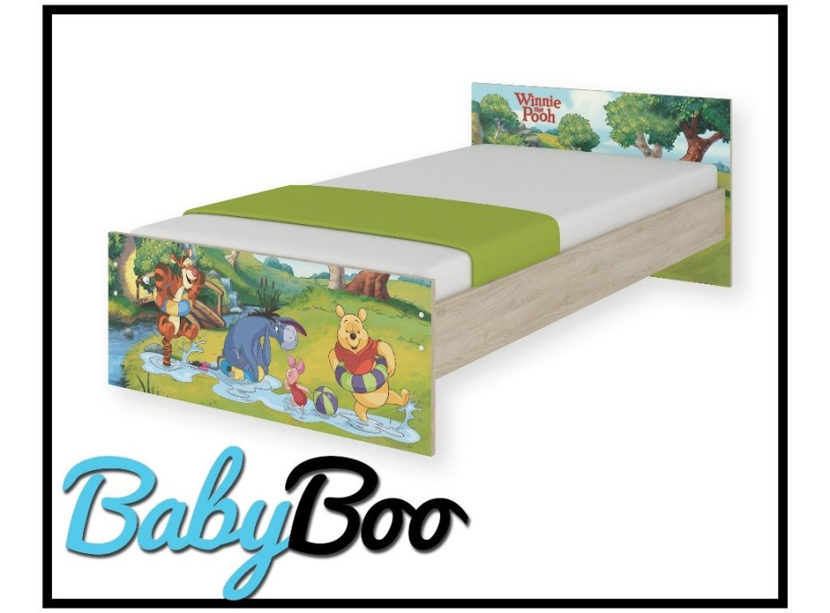 Detská posteľ MAX bez šuplíku Disney - MACKO PÚ II 160x80 cm
