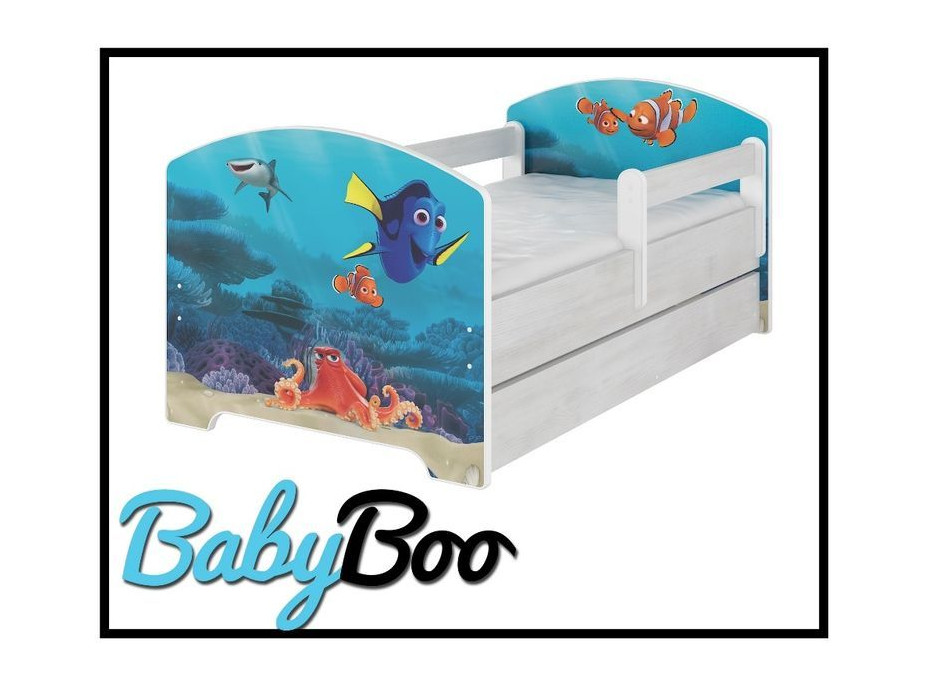 Detská posteľ so zásuvkou Disney - HĽADÁ SA NEMO 160x80 cm