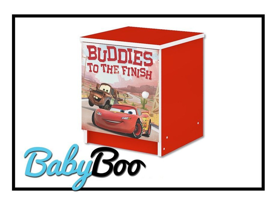 Detský nočný stolík Disney - CARS červený