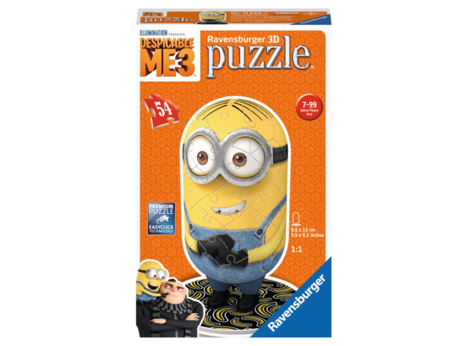RAVENSBURGER 3D puzzle Mimoni: Mimoň v montérkach 54 dielikov