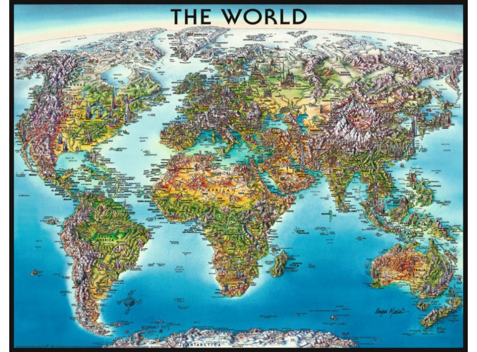 Puzzle Mapa sveta - 2000 dielikov