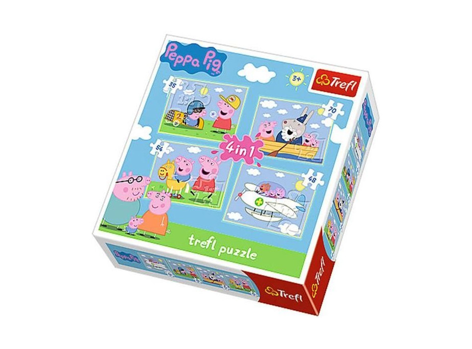 TREFL Puzzle Prasiatko Peppa 4v1 (35,48,54,70 dielikov)