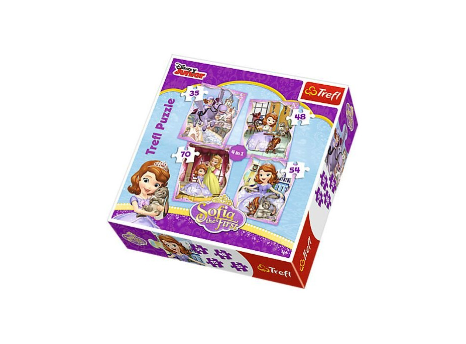 TREFL Puzzle Princezná Sofia Prvý 4v1 (35,48,54,70 dielikov)