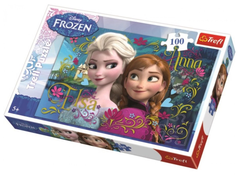Puzzle Ľadové kráľovstvo: Anna a Elsa - 100 dielikov