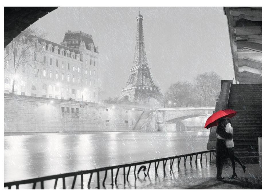 Puzzle Zamilovaný pár v Paríži - 1000 dielikov