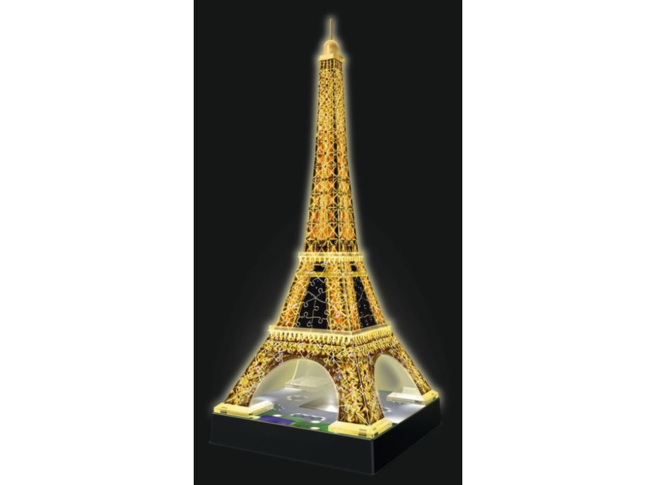 Svietiace 3D puzzle Eiffelova veža - 216 dielikov