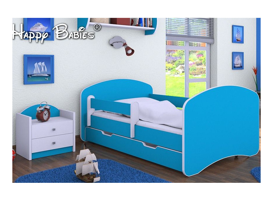 Detská posteľ 180x90 cm - MODRÁ