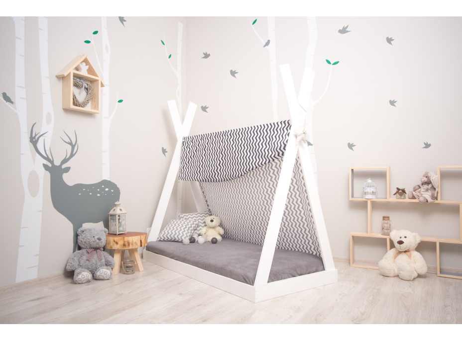 Detská posteľ z masívu DOMČEK típí APACHE 120x60 cm