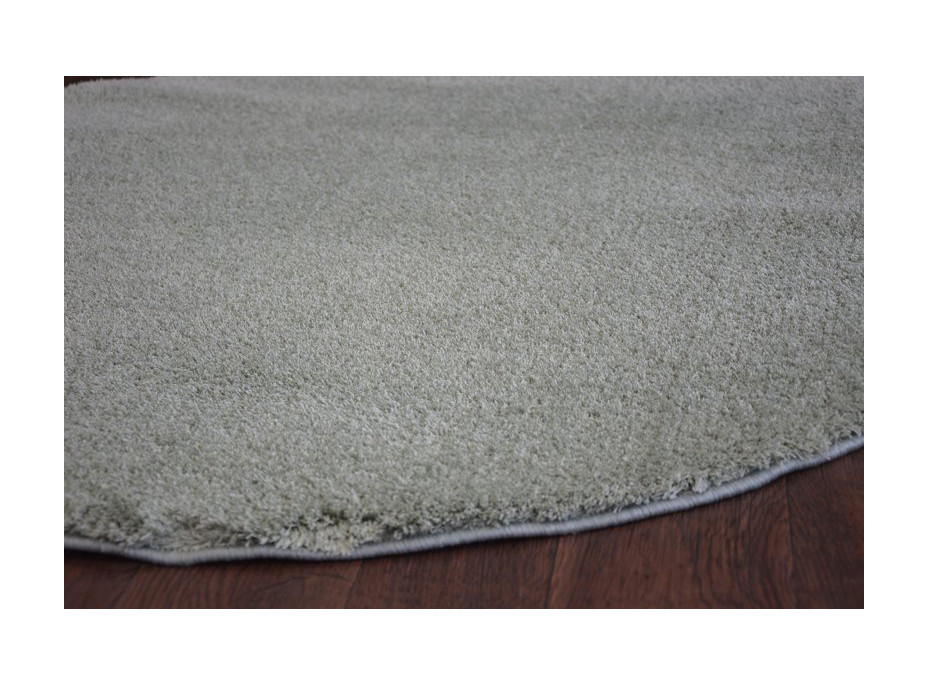 Okrúhly koberec SHAGGY MINI - zelený, priemer 80 cm
