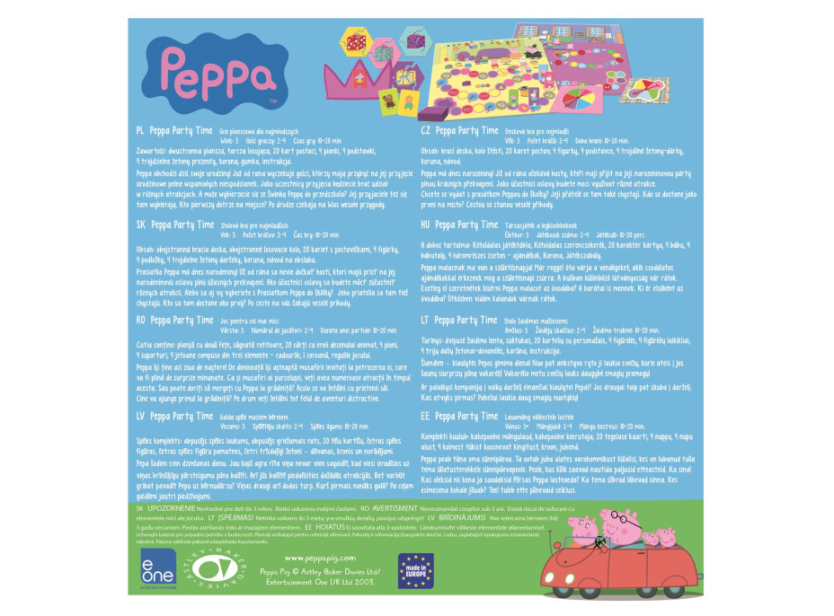 Dosková hra Prasiatko Peppa Party Time (2v1)