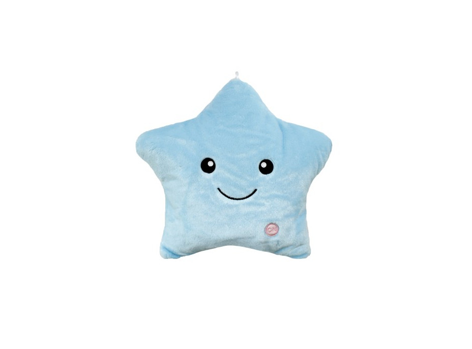 Svietiace vankúš HVIEZDA - modrý