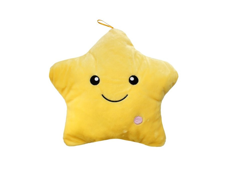 Svietiace vankúš HVIEZDA - žltý