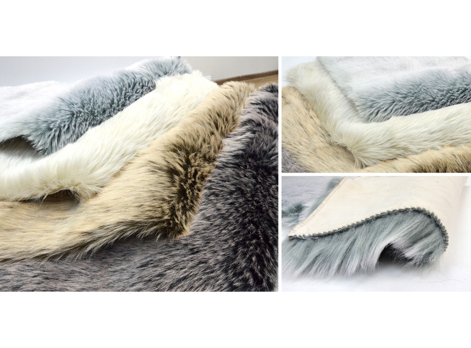 Kusový koberec Aljašky - sivý